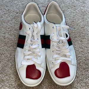 Gucci Ace Sneakers with hearts! ♥️